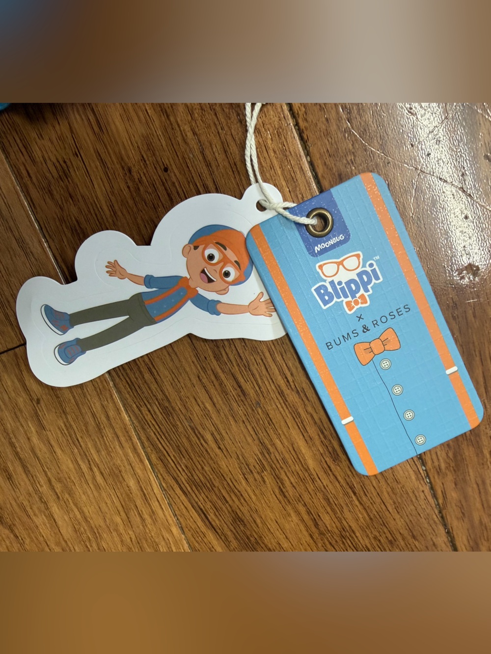 NWT Bum & Roses Blippi Blue & Orange Bow-Print Long Sleeve Dress Size 4T - Picture 4 of 6